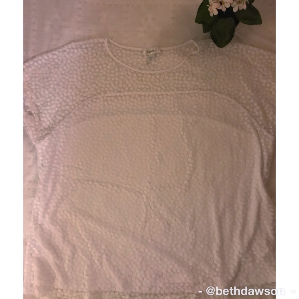 🆕Dress Barn White Short Sleeve Top Size 3X